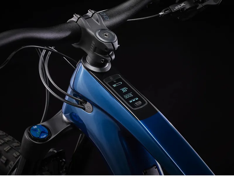 Trek Fuel EXE 9.7 SLX/XT Electric Mountain Bike in Mulsanne Blue-10